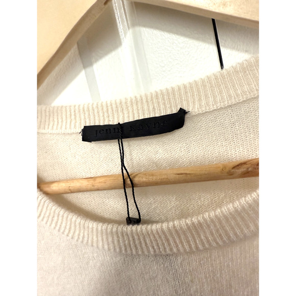 NWT! Jenni Kayne M Flynn 100% Cashmere Crewneck $325 Sweater Lightweight Ivory - Picture 5 of 8